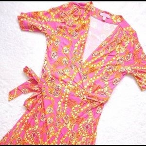 Lilly Pulitzer wrap dress.